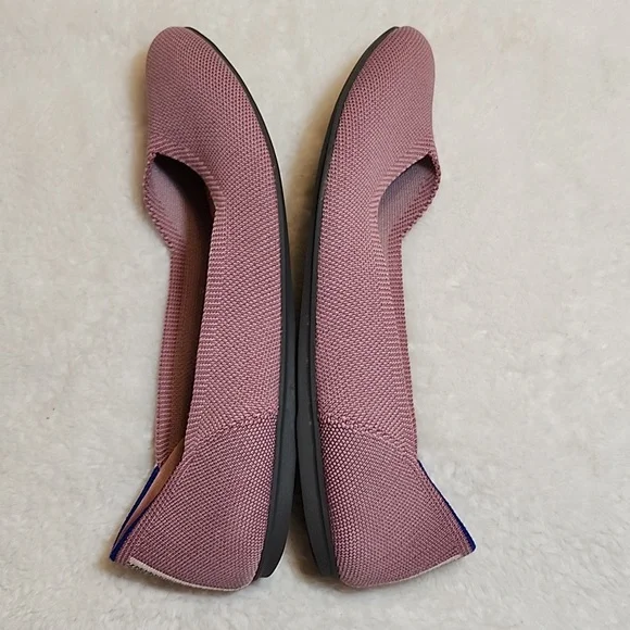 Rothy's The Flat Begonia Pink Knit Fabric Slip On Ballet Flats Bubble Gum Sz 9 - Picture 7 of 16